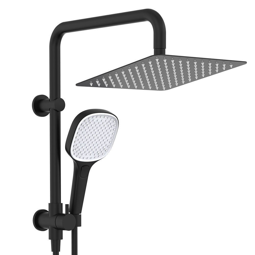 Koko Twin Half-Rail Shower, Matte Black