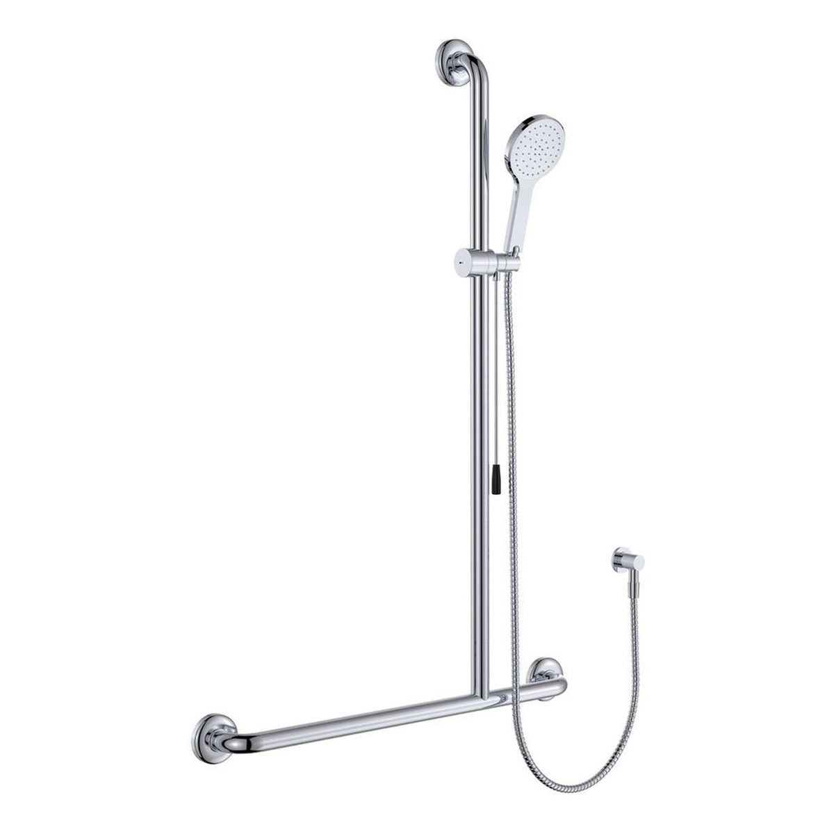 Fienza Luciana Care Inverted T Rail Showerwith Push/Pull Slider, Right-Hand