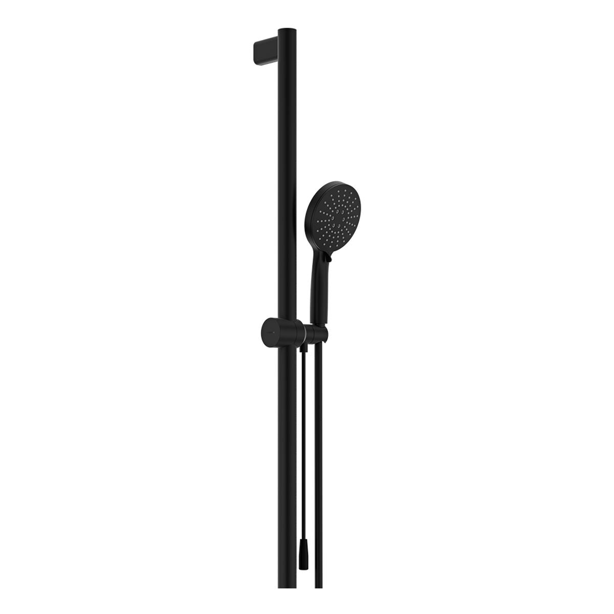 Fienza Care Inverted T Rail Shower with Push/Pull Slider, Matte Black