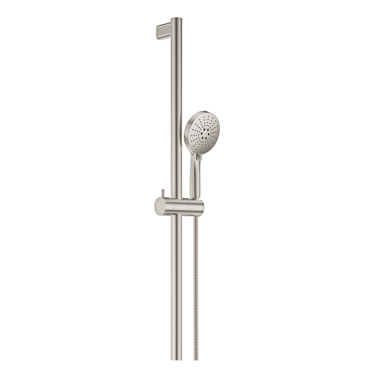 Fienza Care Inverted T Rail Shower, Brushed Nickel