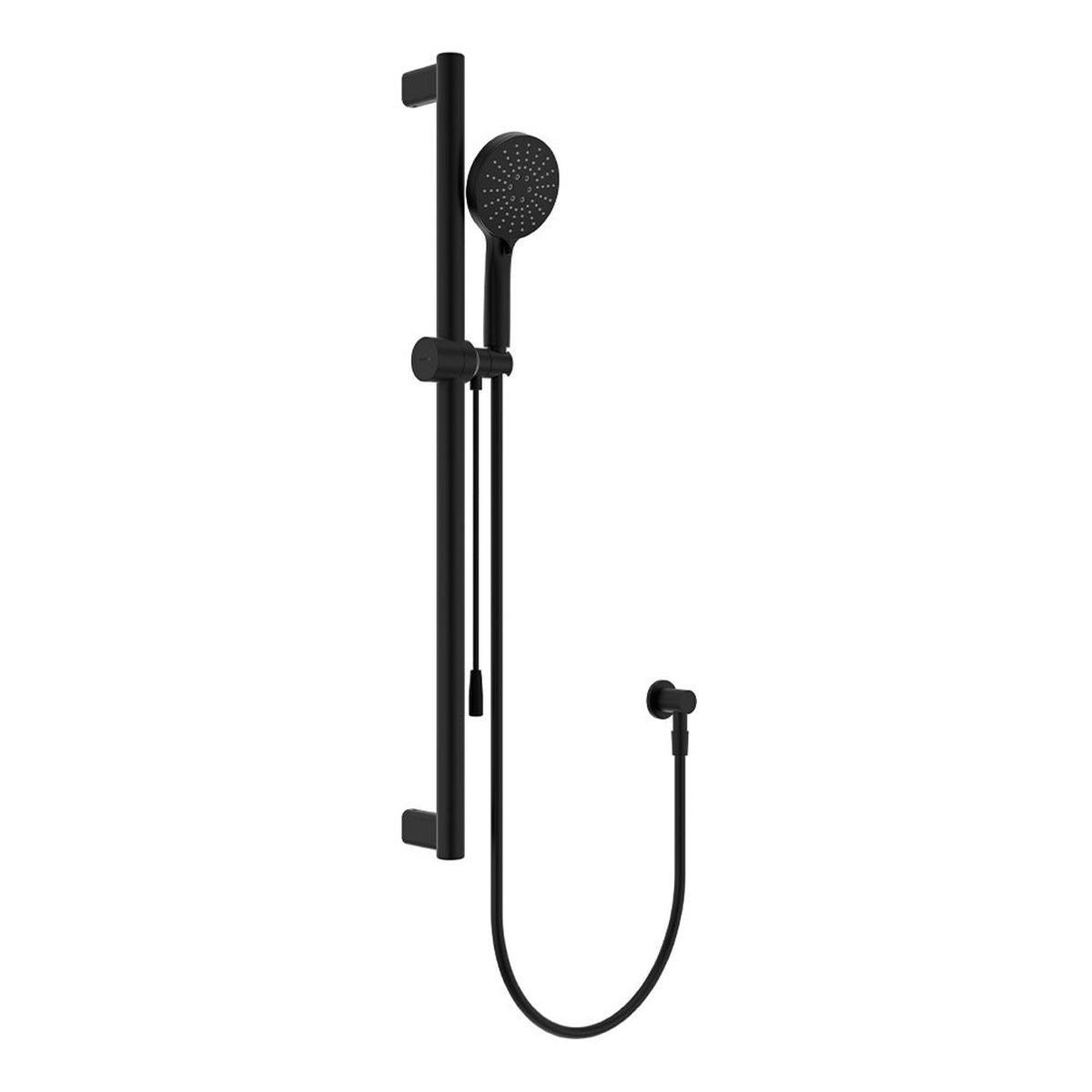 Fienza Care Rail Shower with Push/Pull Slider, Matte Black