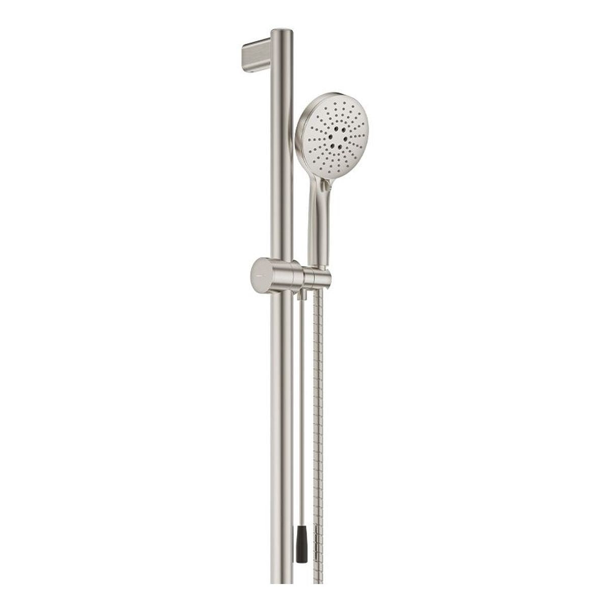 Fienza Care Rail Shower with Push/Pull Slider, Brushed Nickel