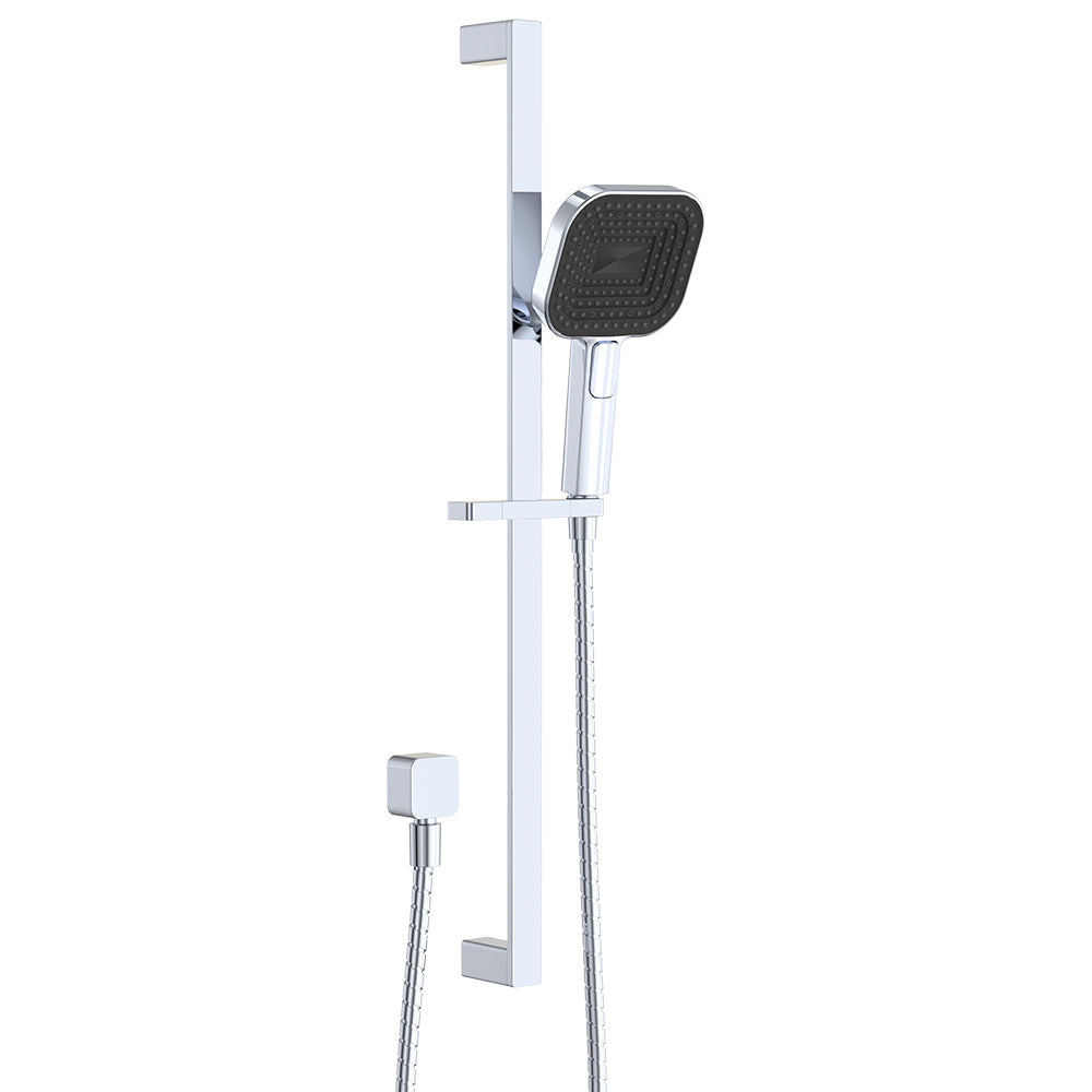 Fienza Kuro Rail Shower Soft Square Head , Chrome