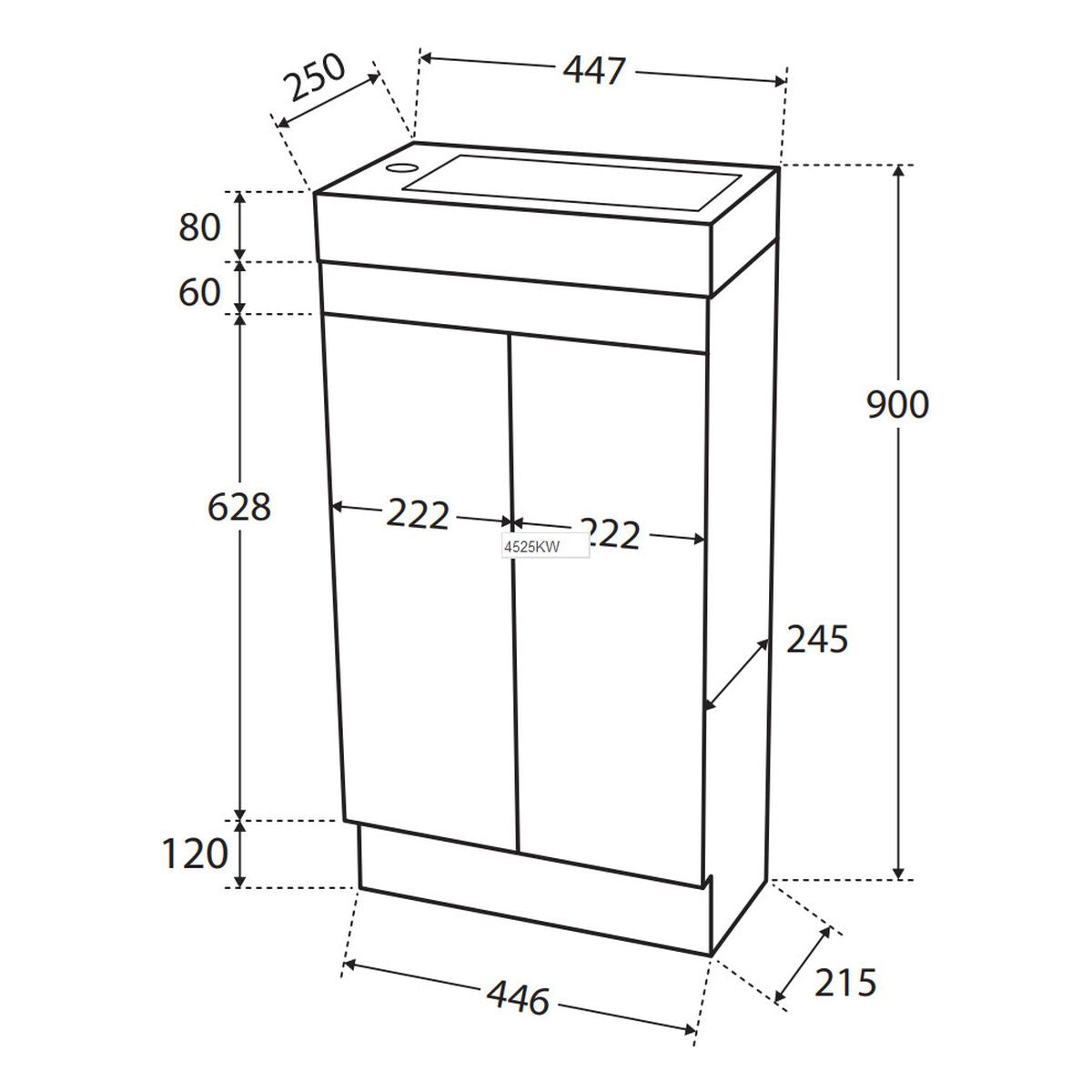 Fienza Ralph 450 Ensuite on Kickboard