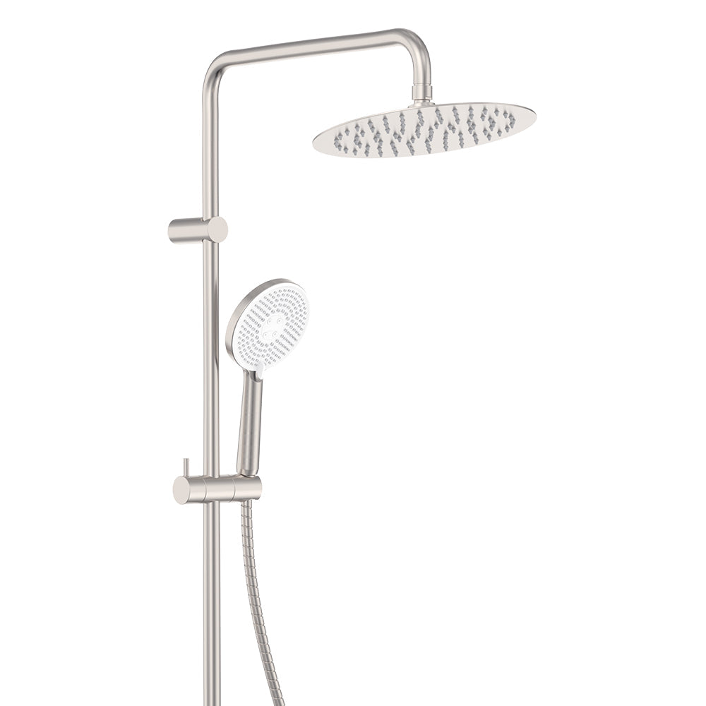 Kaya Retrofit Twin Shower, Brushed Nickel