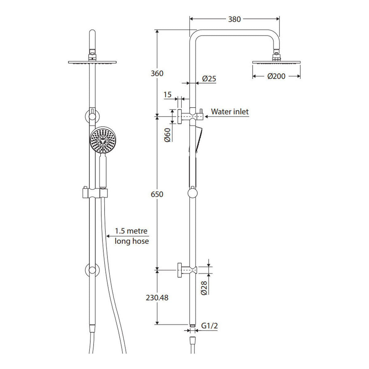 Fienza Isabella Twin Shower