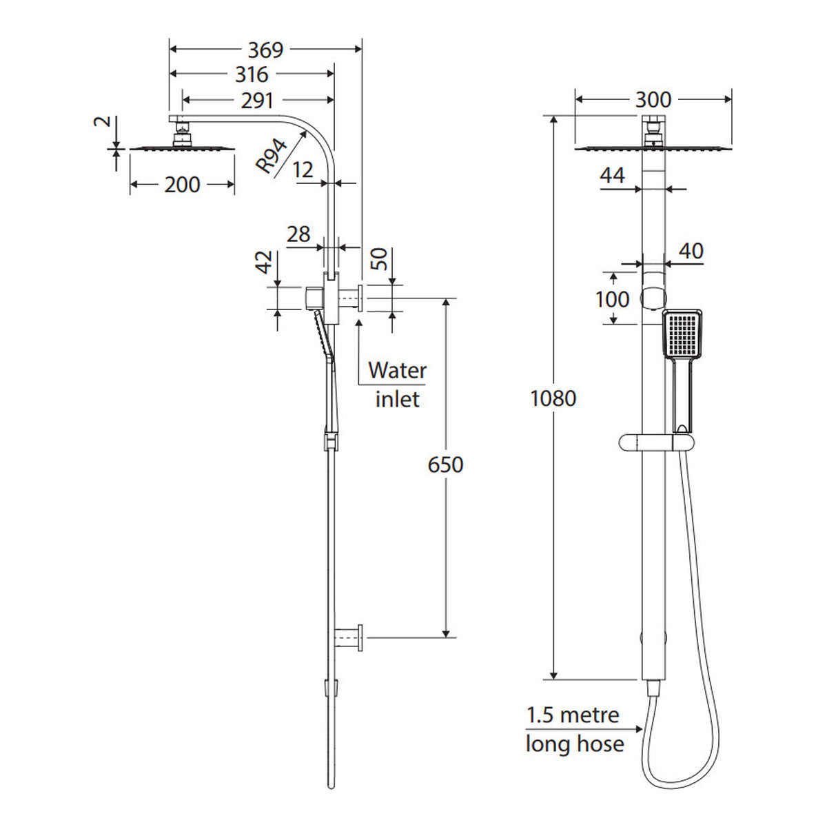 Fienza Koko Twin Shower