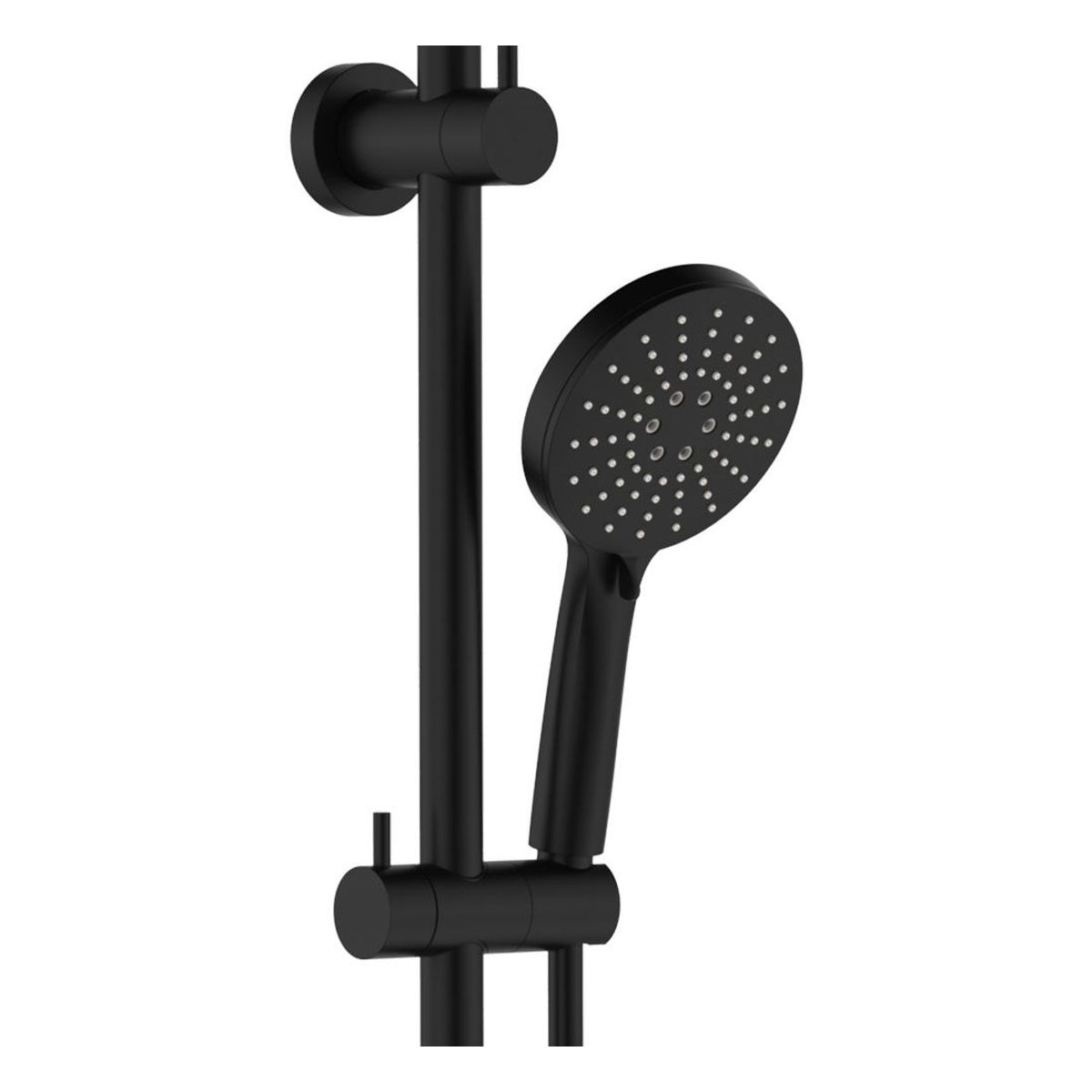 Empire Slim Curved Twin Shower, Matte Black