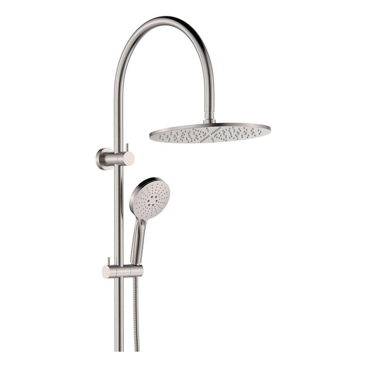 Empire Slim Curved Twin Shower, Brushed Nickel