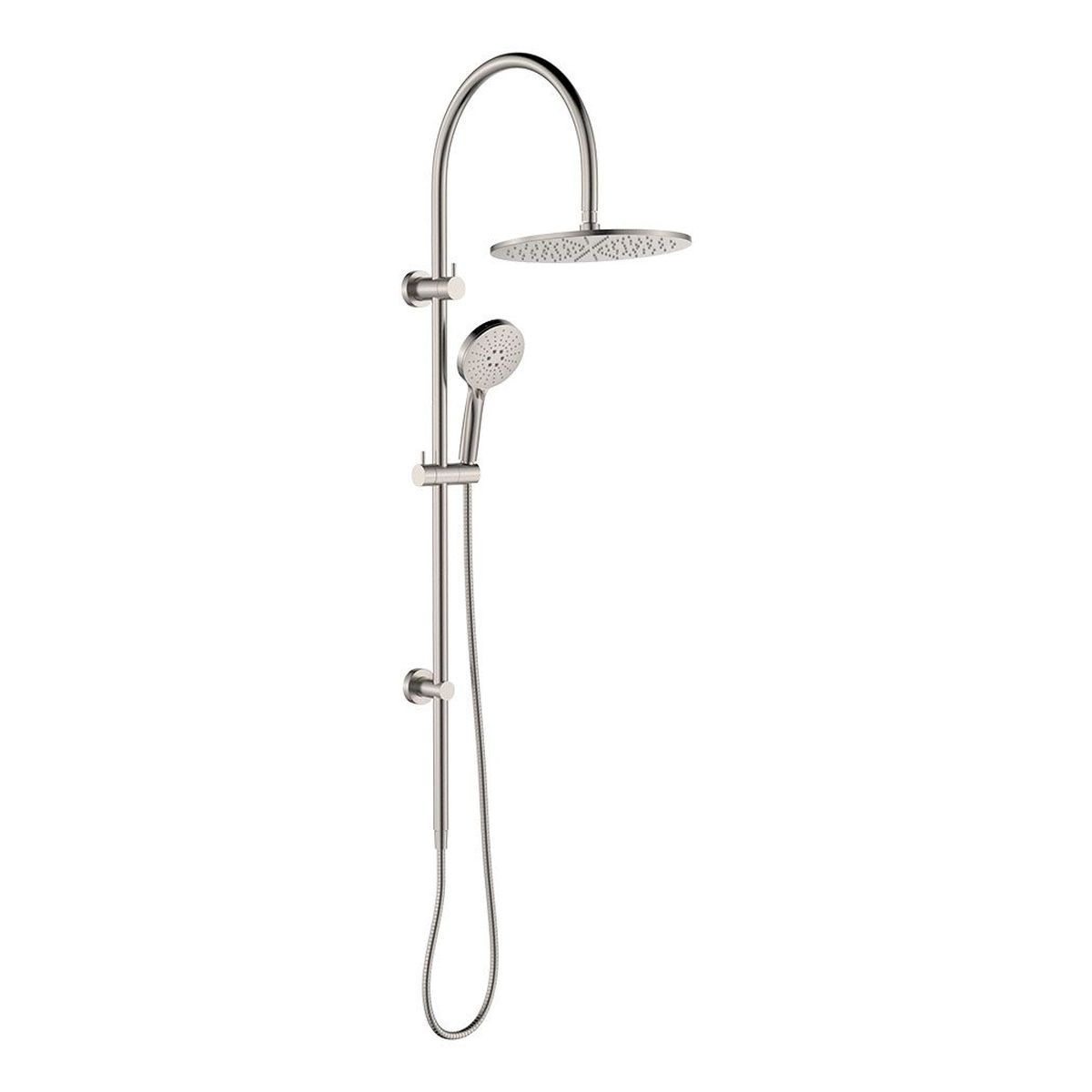 Empire Slim Curved Twin Shower, Brushed Nickel