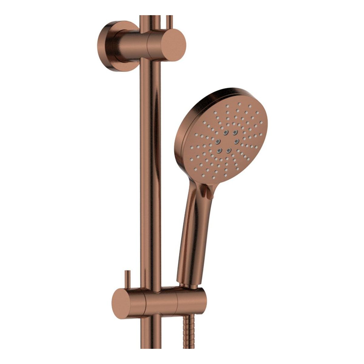 Empire Slim Curved Twin Shower, Brushed Copper