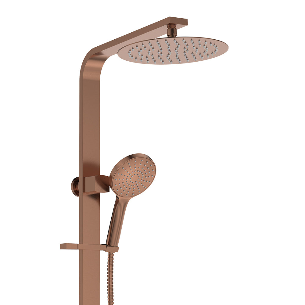 Kaya Deluxe Twin Shower, Brushed Copper