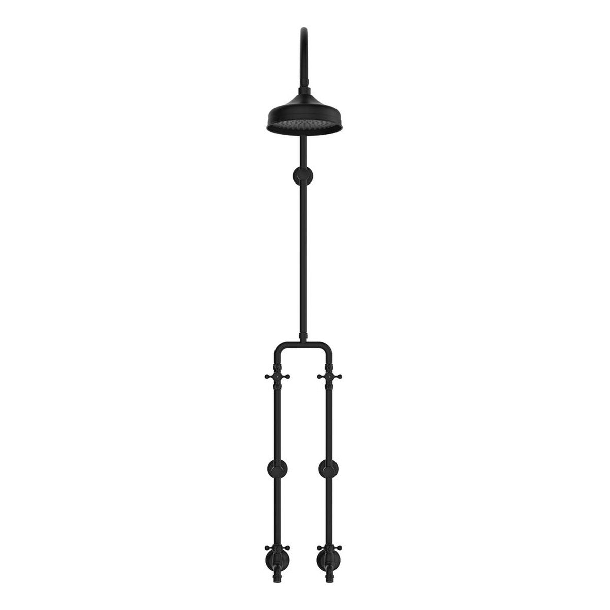 Fienza Lillian Exposed Rail Shower & Bath Set, Matte Black