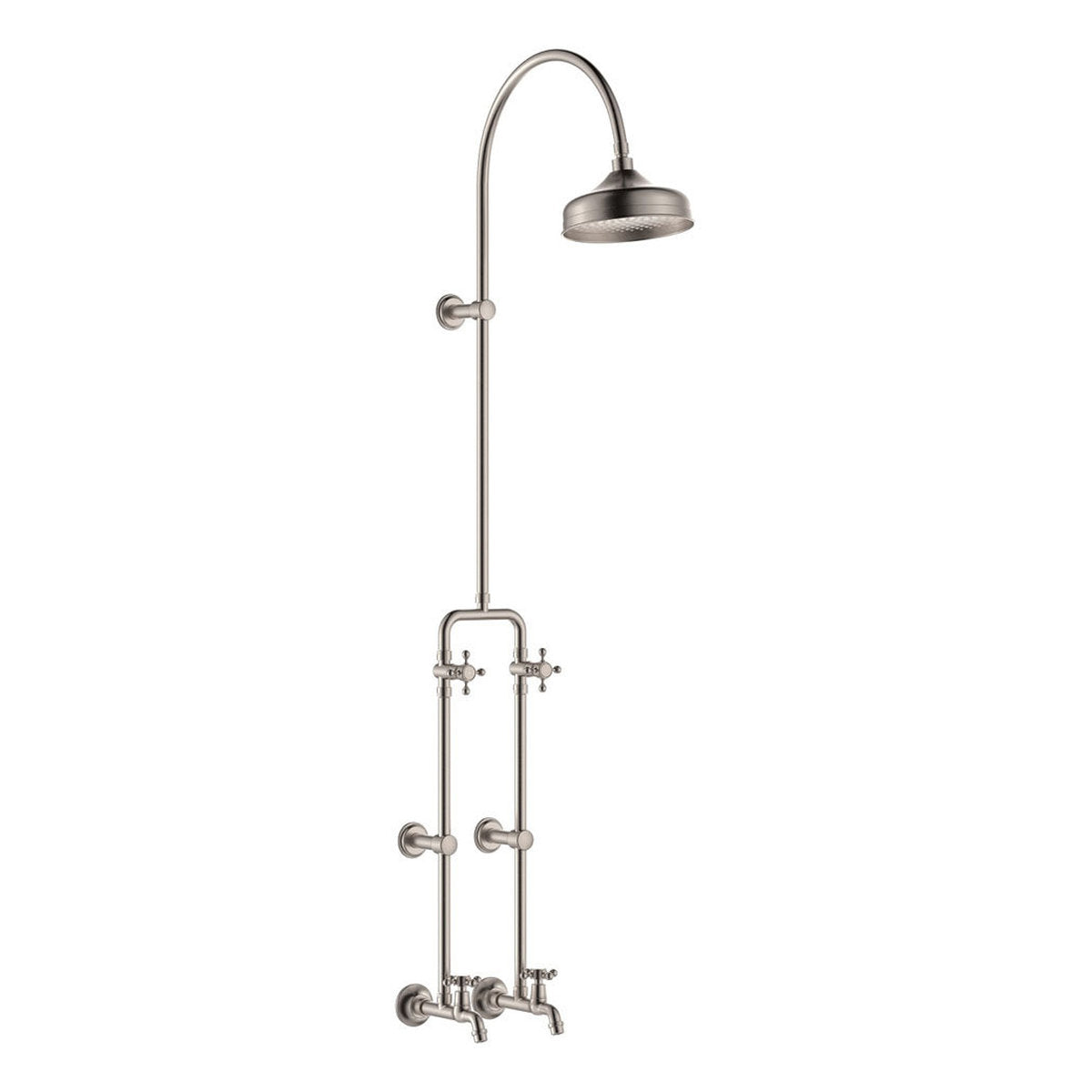Fienza Lillian Exposed Rail Shower & Bath Set, Brushed Nickel