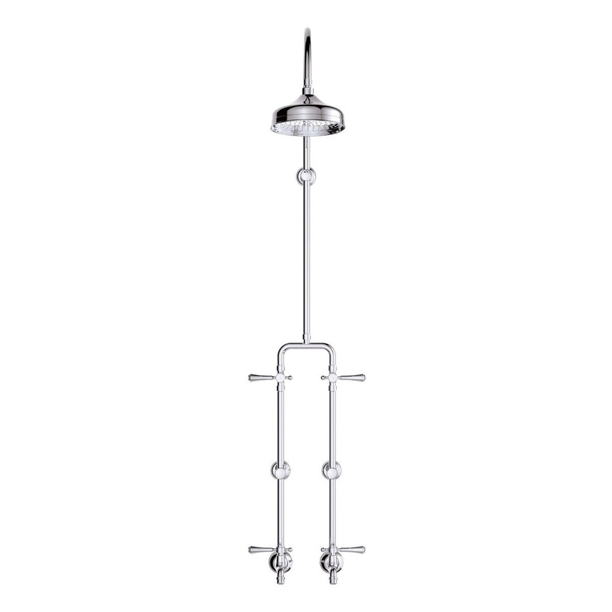 Fienza Lillian Lever Exposed Rail Shower & Bath Set, Chrome
