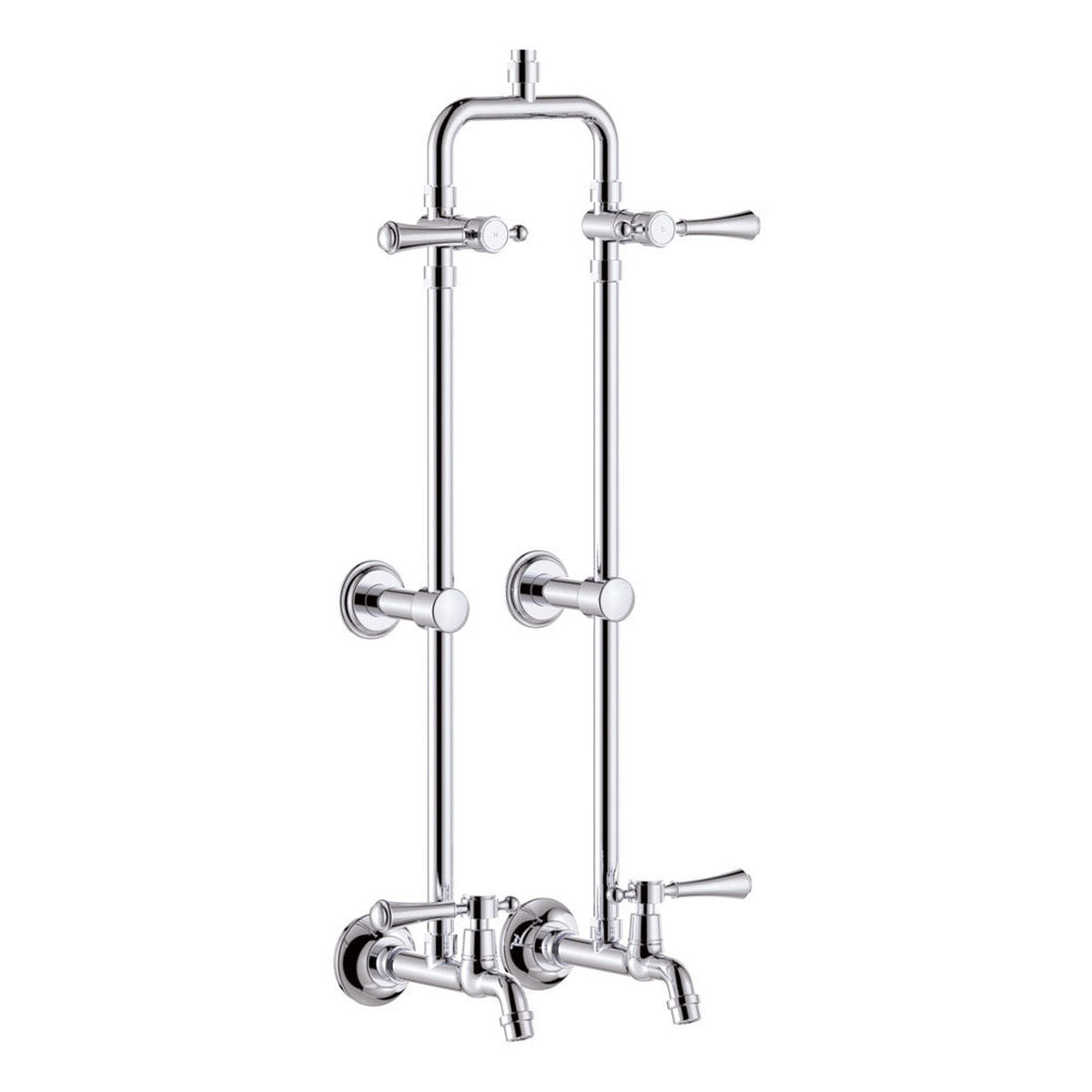 Fienza Lillian Lever Exposed Rail Shower & Bath Set, Chrome