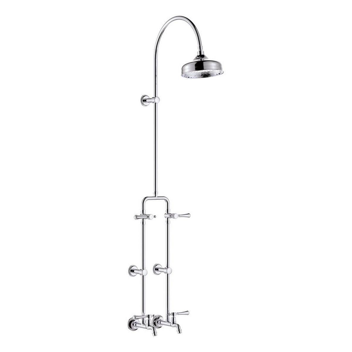 Fienza Lillian Lever Exposed Rail Shower & Bath Set, Chrome