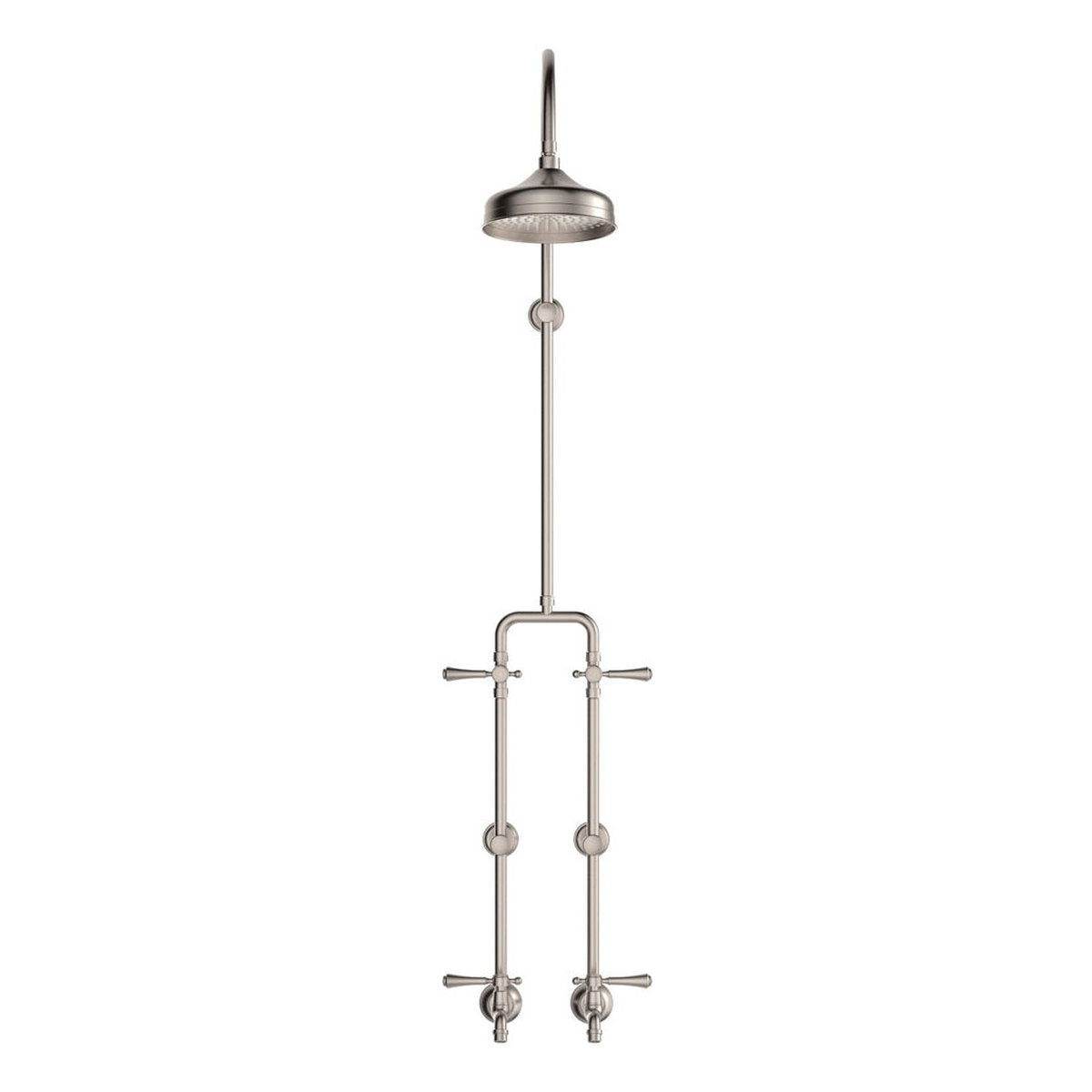 Fienza Lillian Lever Exposed Rail Shower & Bath Set, Brushed Nickel