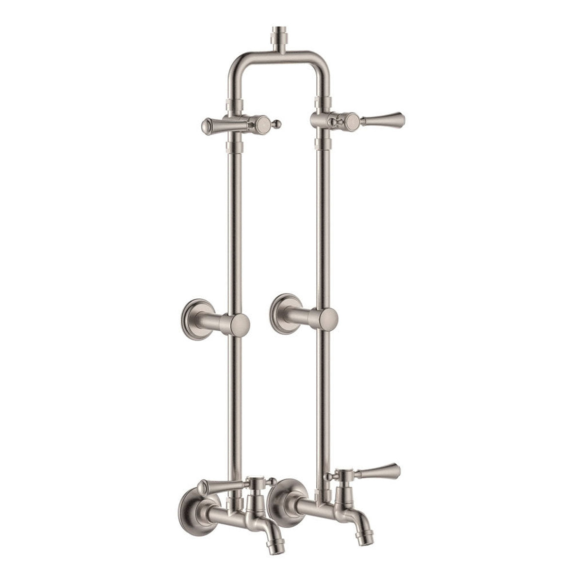 Fienza Lillian Lever Exposed Rail Shower & Bath Set, Brushed Nickel