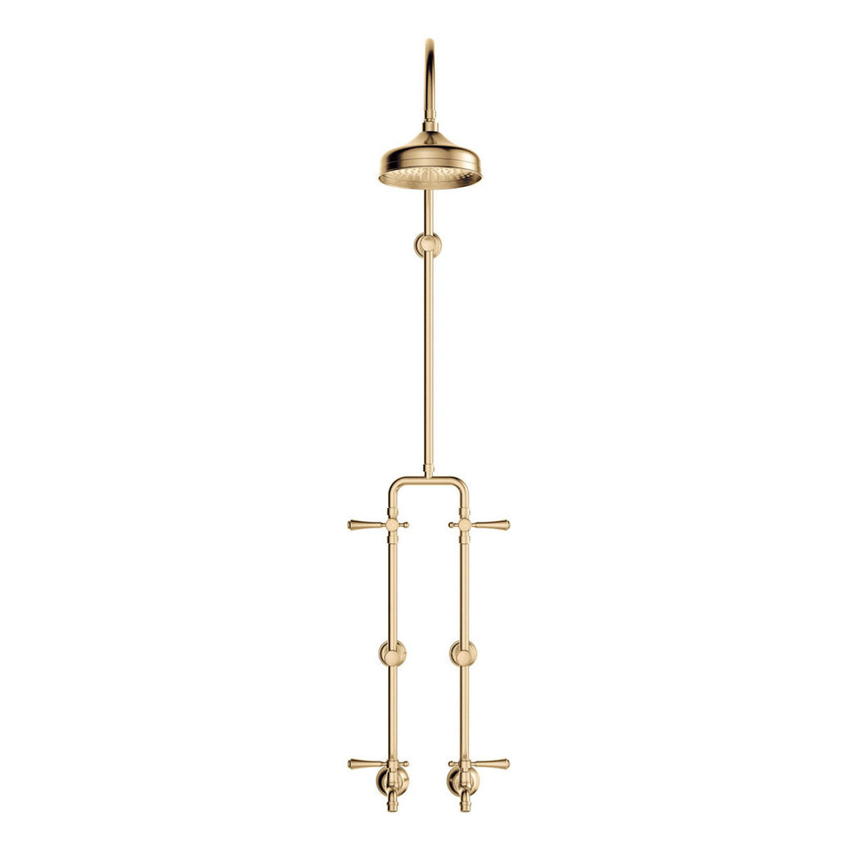 Fienza Lillian Lever Exposed Rail Shower & Bath Set, Urban Brass