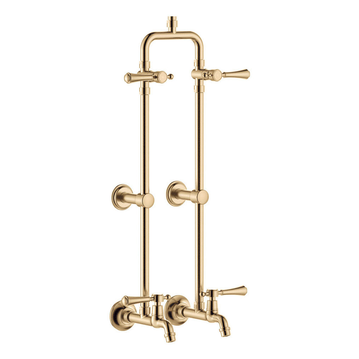 Fienza Lillian Lever Exposed Rail Shower & Bath Set, Urban Brass