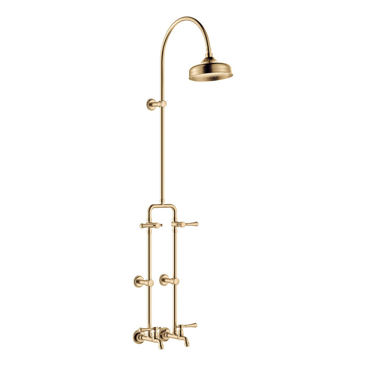 Fienza Lillian Lever Exposed Rail Shower & Bath Set, Urban Brass