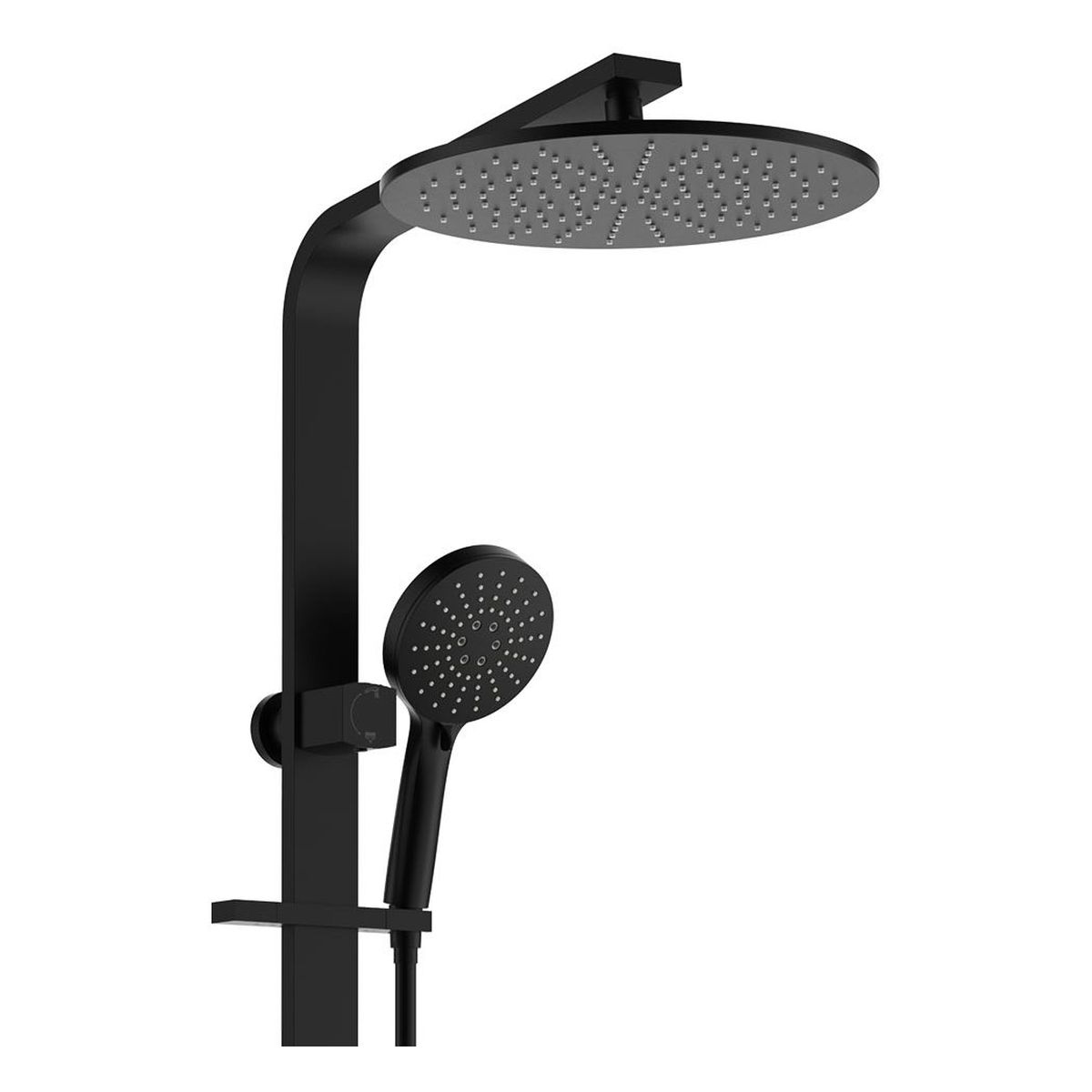 Empire Slim Deluxe Twin Shower, Matte Black