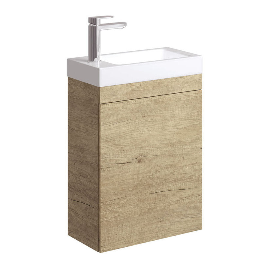 Fienza Denzel Edge 450 Ensuite Wall-Hung Vanity, Scandi Oak