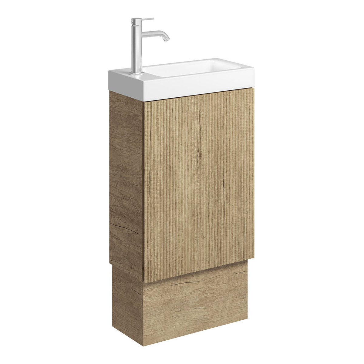 Fienza Denzel Minka 450 Vanity On Kickboard, No Overflow, Scandi Oak