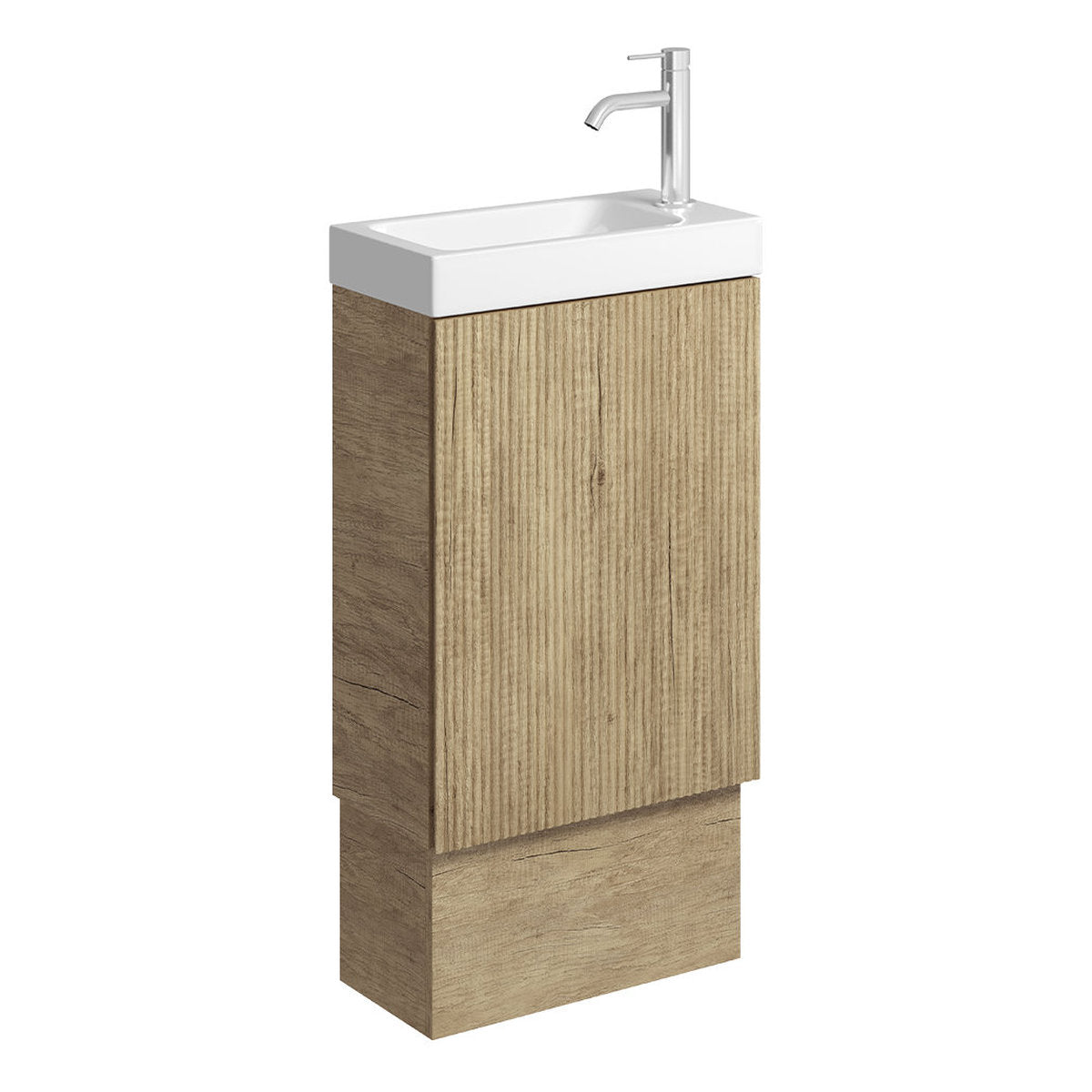 Fienza Denzel Minka 450 Vanity On Kickboard, No Overflow, Scandi Oak