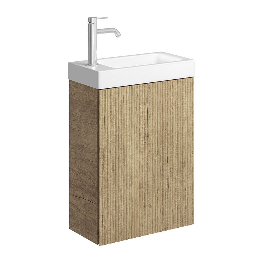 Fienza Denzel Minka 450 Wall-Hung Vanity, No Overflow, Scandi Oak