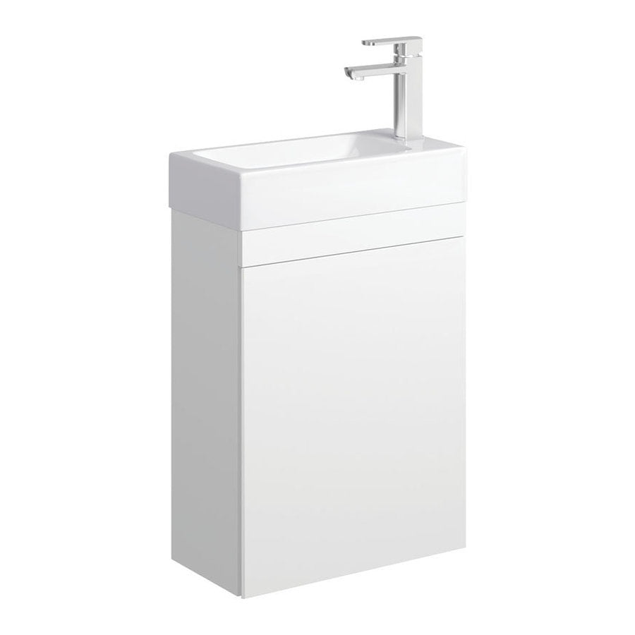 Fienza Edge 450 Ensuite Wall-Hung Vanity With Overflow, Satin White