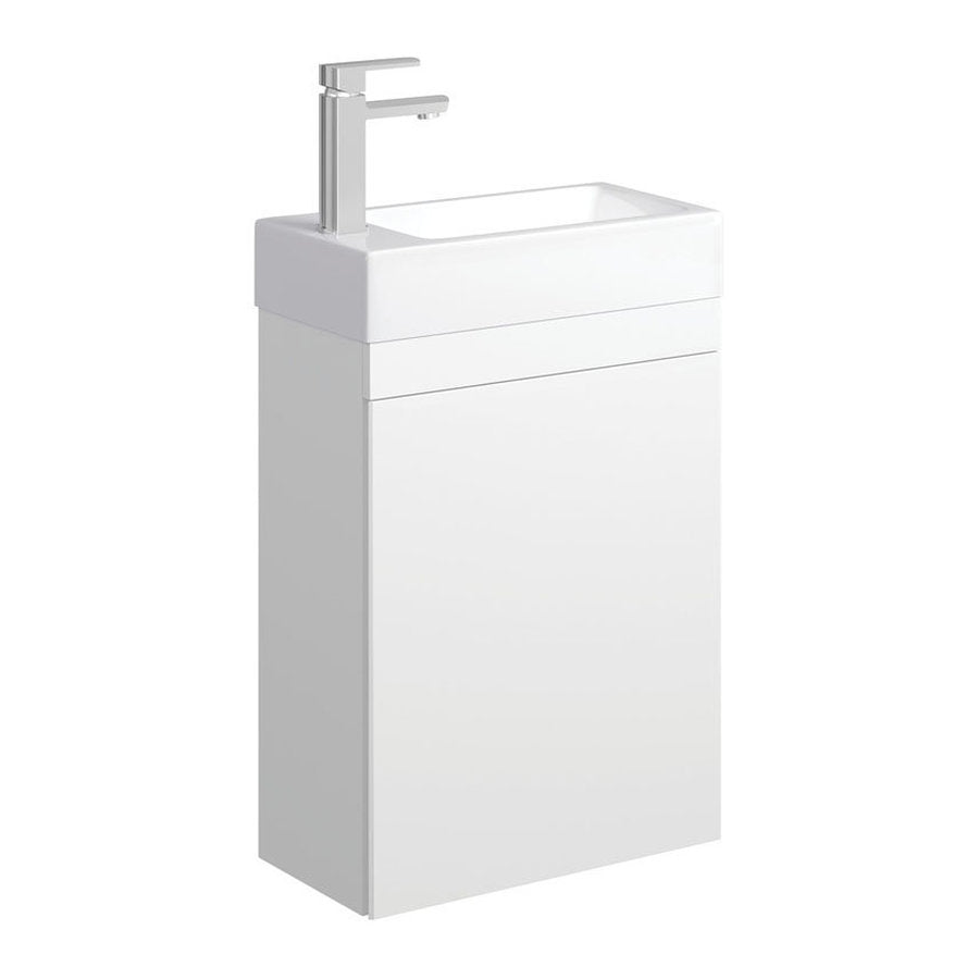 Fienza Edge 450 Ensuite Wall-Hung Vanity, No Overflow, Satin White