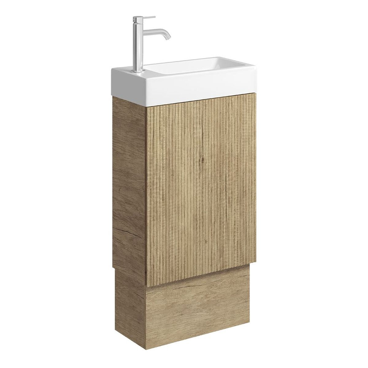 Fienza Minka 450 Vanity on Kickboard, No Overflow, Scandi Oak