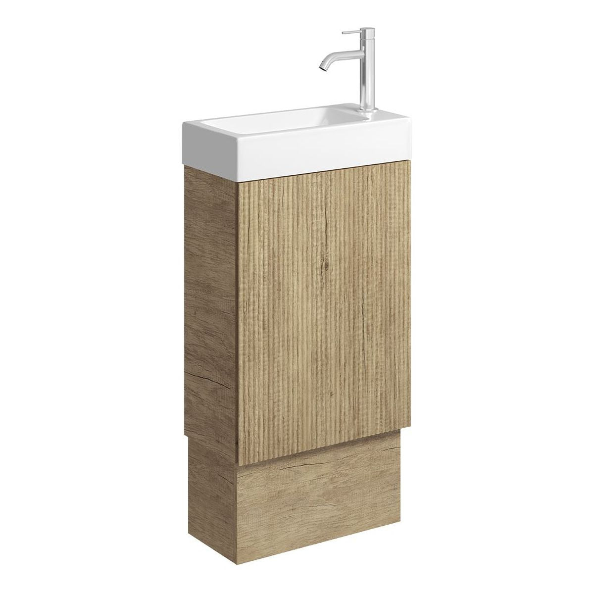 Fienza Minka 450 Vanity on Kickboard, No Overflow, Scandi Oak
