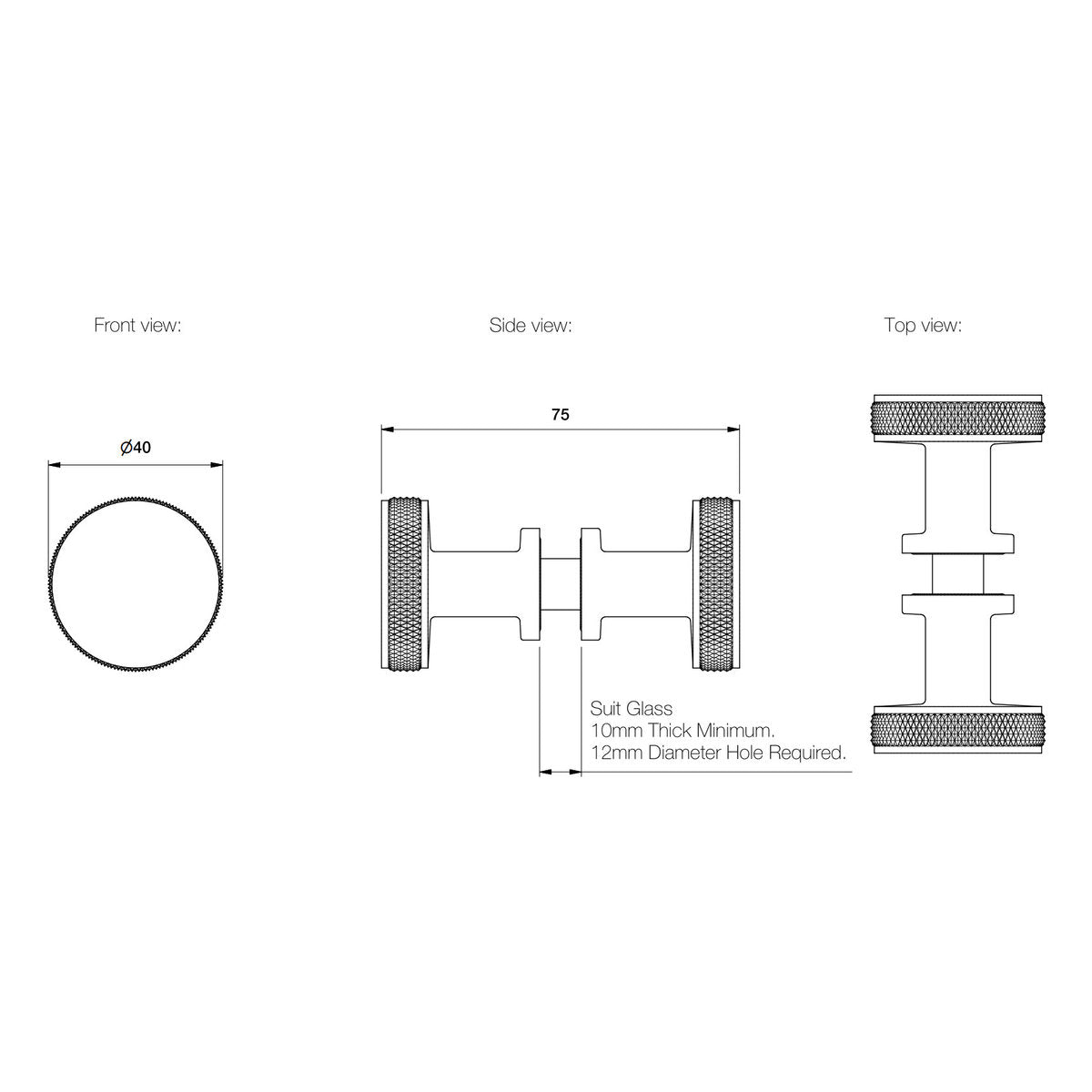Brodware Yokato 40mm Shower Door Kit