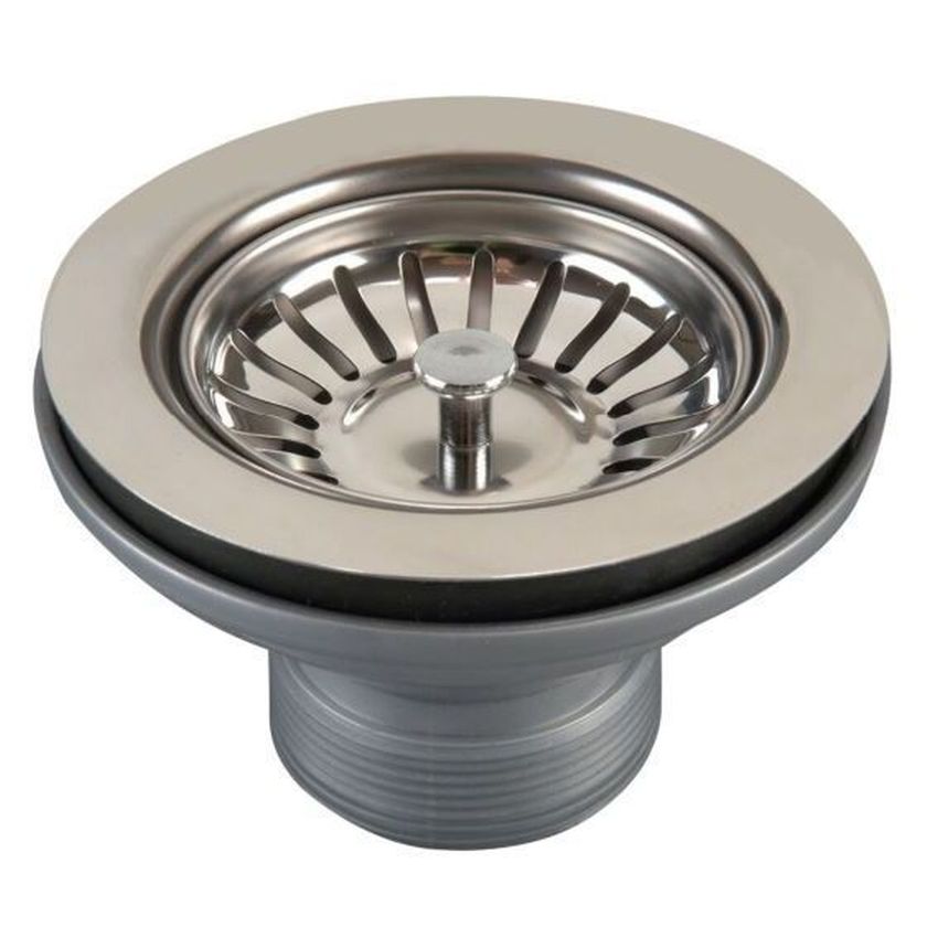 50X50 Polished Stainless Steel Basket Waste & Long Bolt