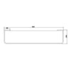 Inis Glass Shelf 600mm Chrome & Matte Black