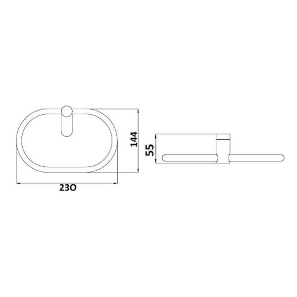 Akemi Towel Ring Chrome