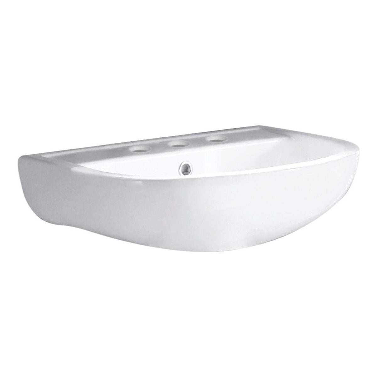 Fienza RAK Compact 550 Wall Basin, 3 Tap Holes