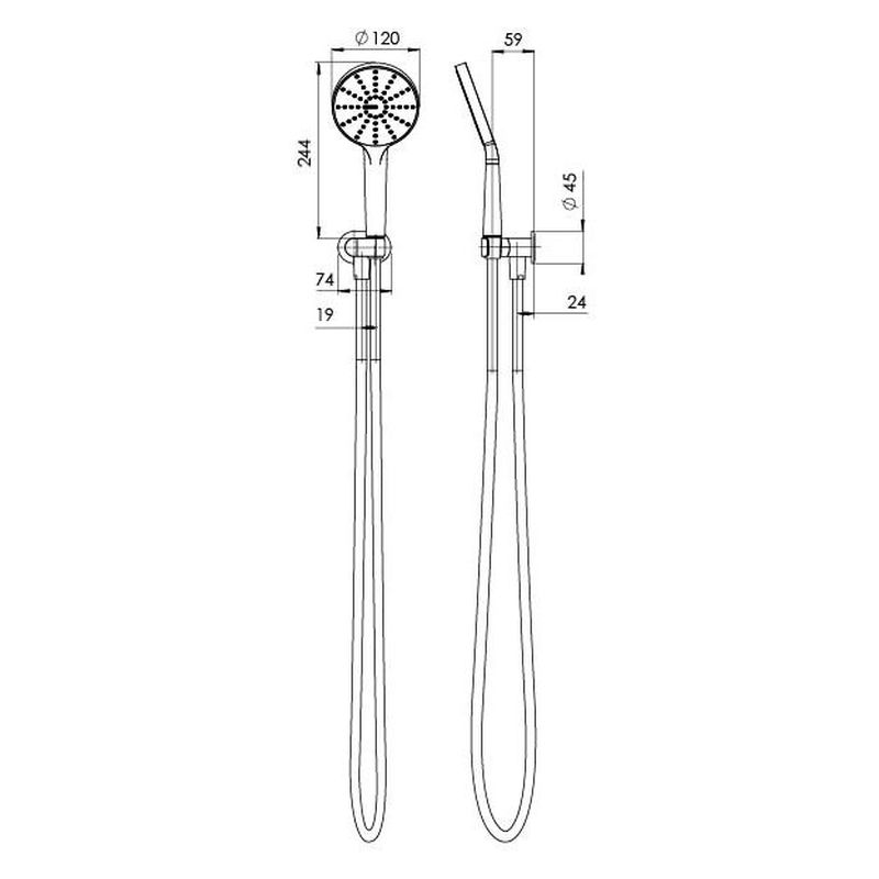 NX Vive Hand Shower - Chrome / Natural White