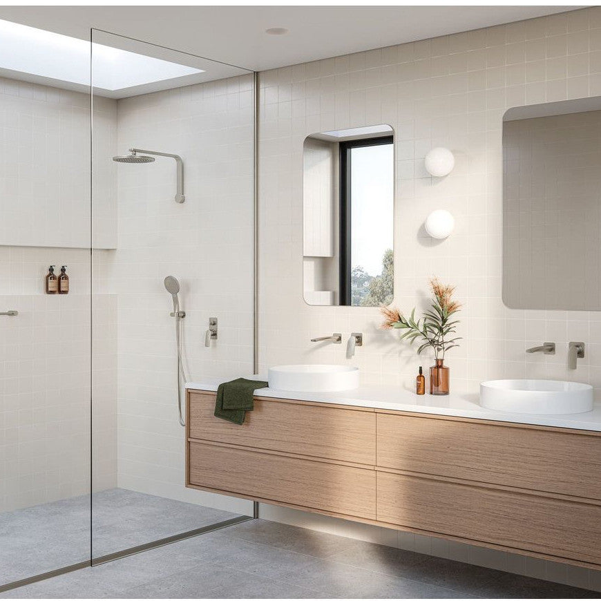 NX Quil Shower Arm & Rose - Brushed Nickel