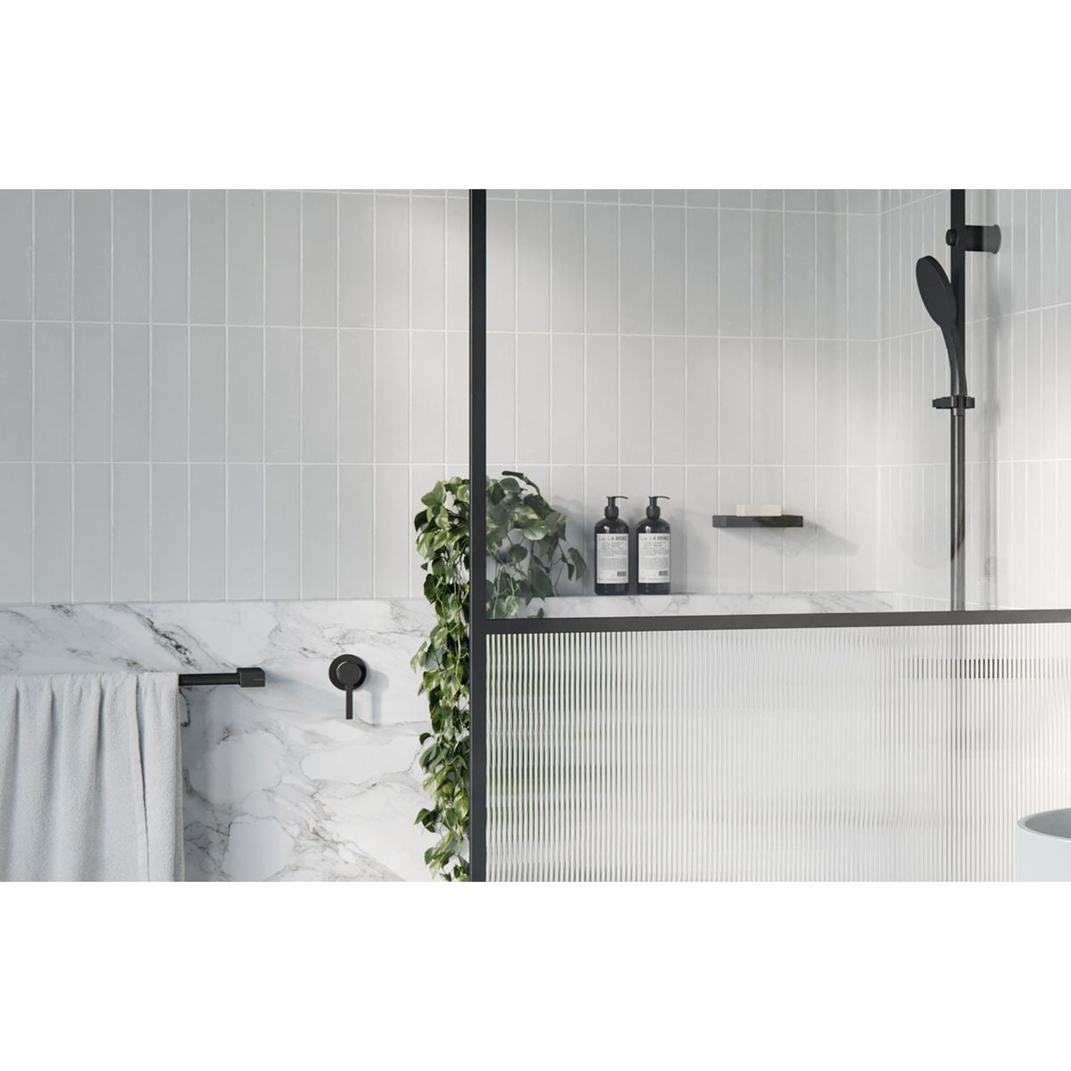 NX Quil Twin Shower - Matte Black