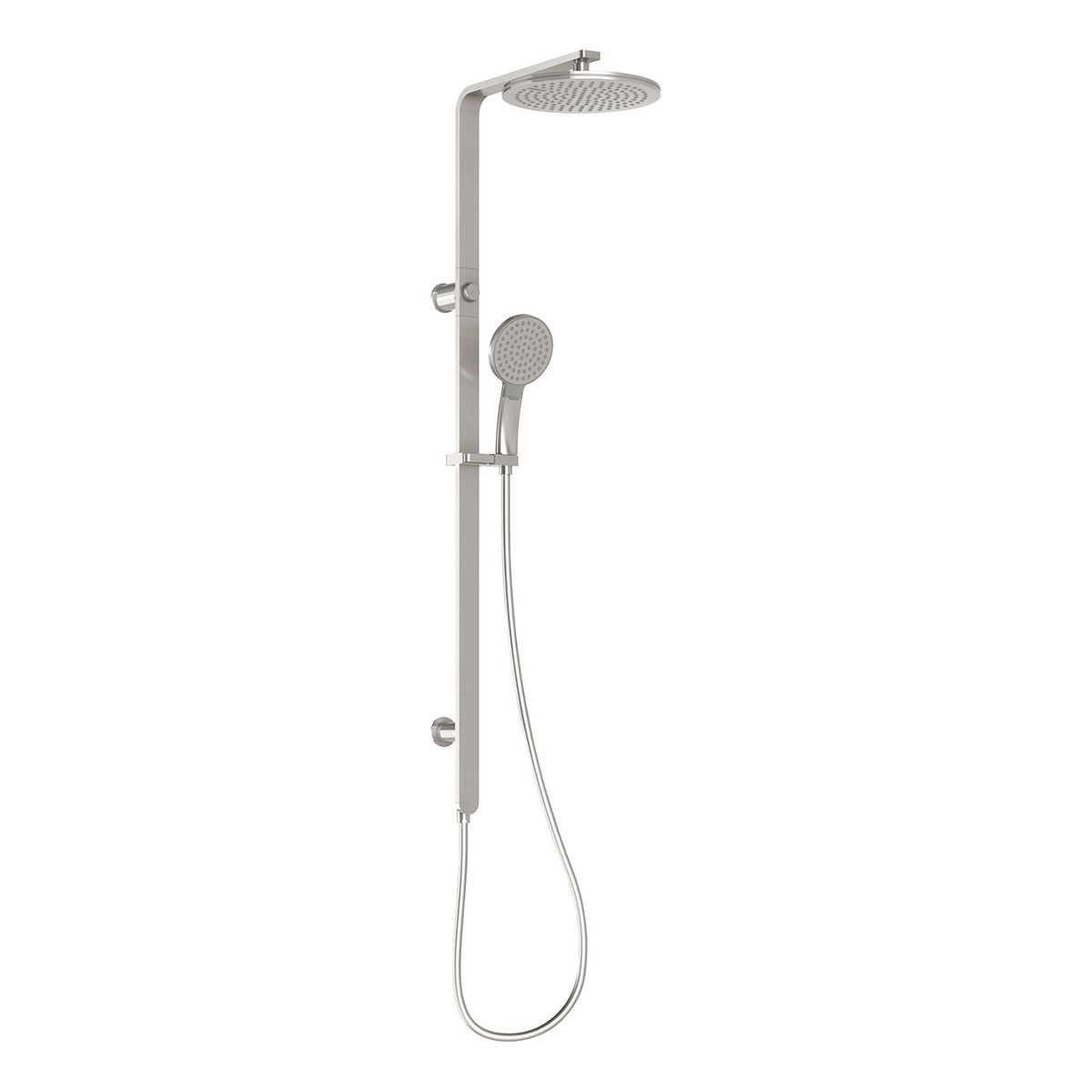NX Quil Twin Shower - Brushed Nickel