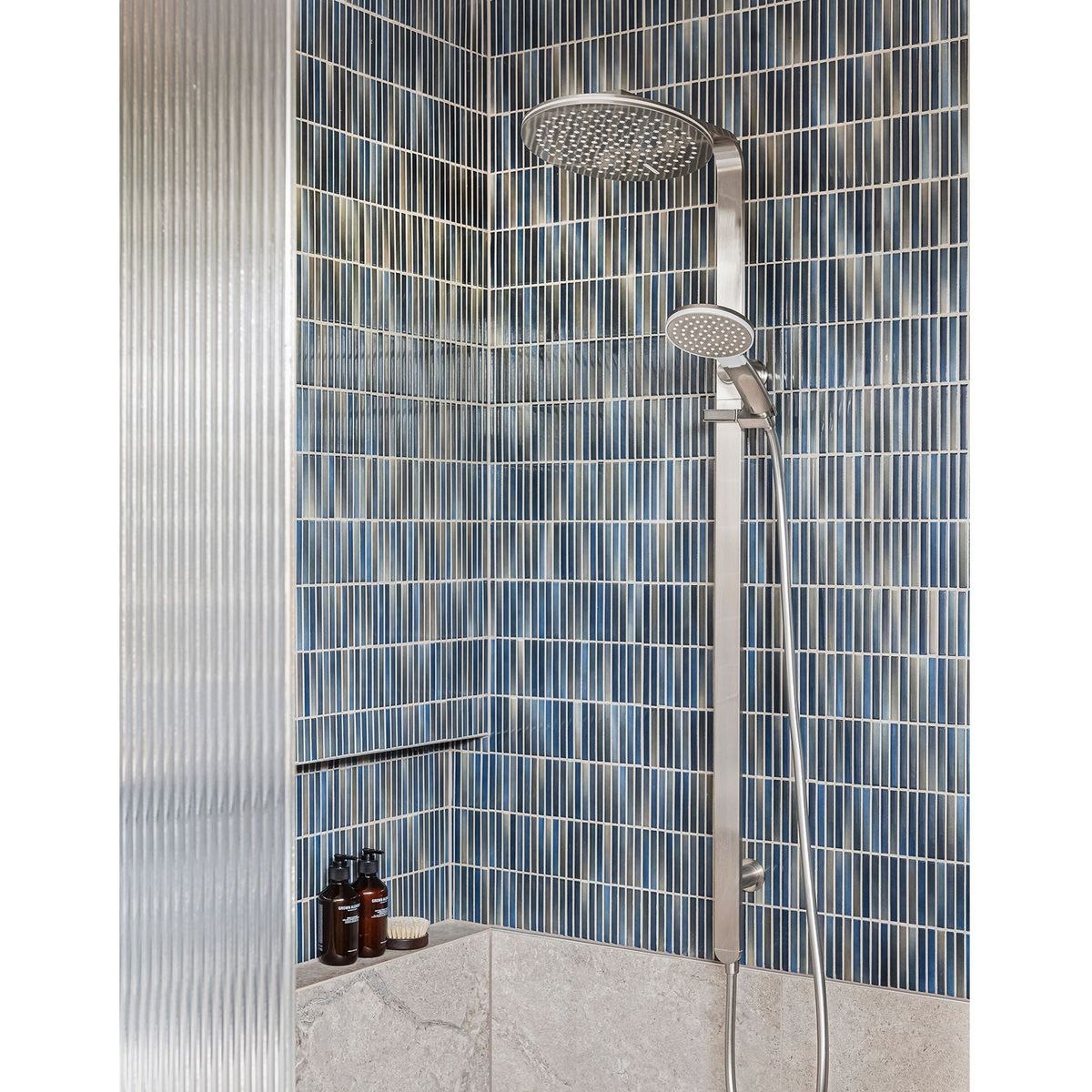 NX Quil Twin Shower - Brushed Nickel