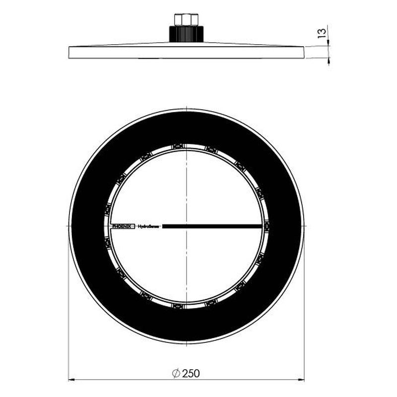 NX Iko Shower Rose - Matte Black