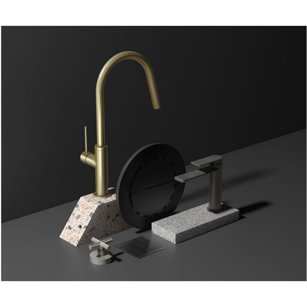 NX Iko Shower Rose - Matte Black