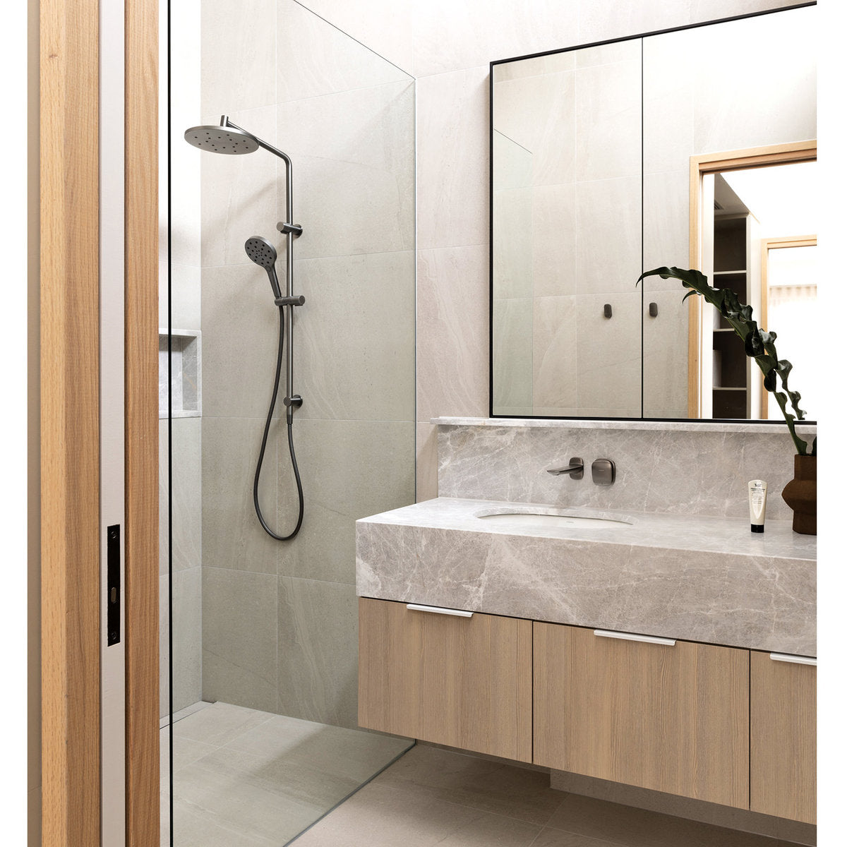 Phoenix Ormond Twin Shower - 4 Star, Brushed Carbon