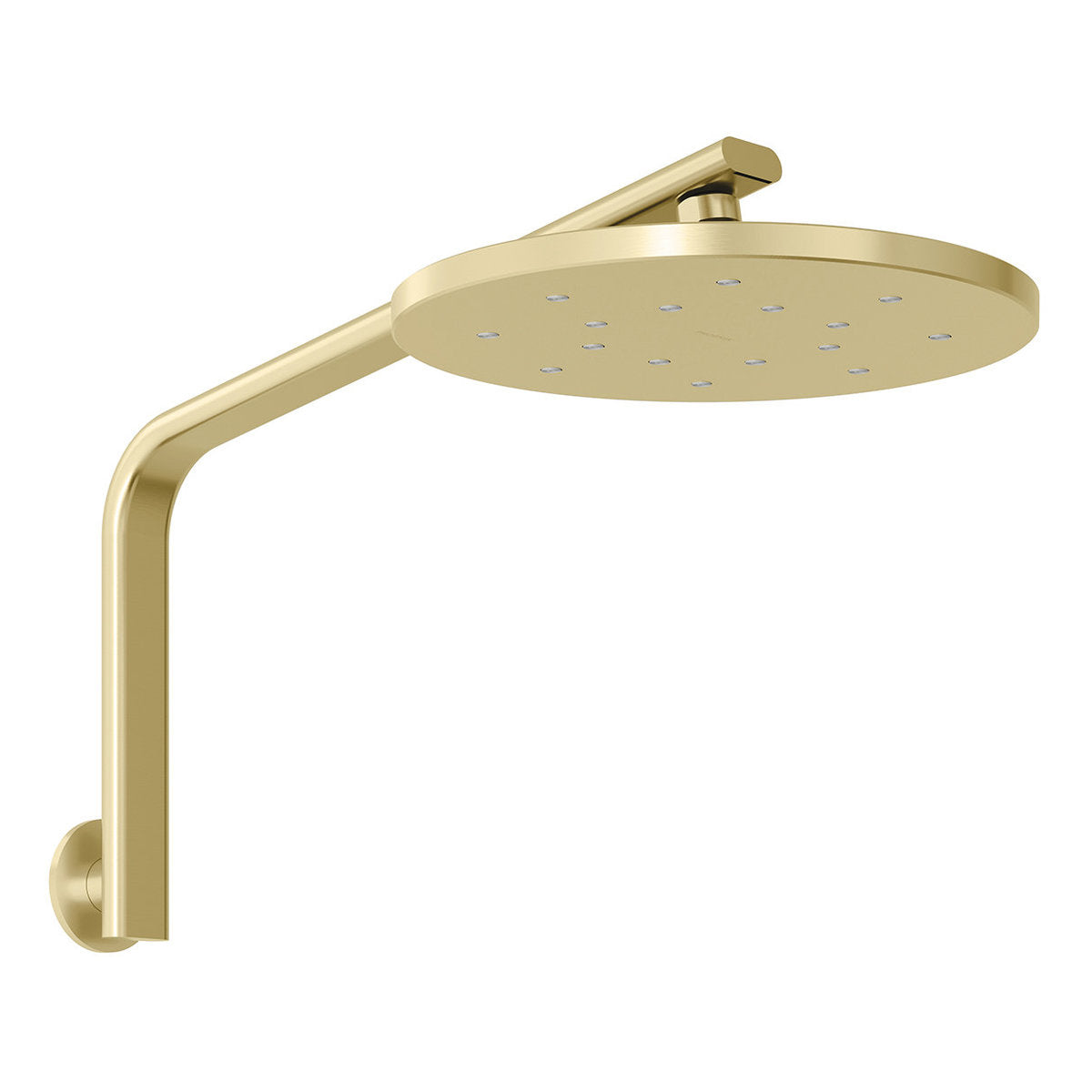 Phoenix Oxley High-Rise Shower Arm & Rose - 4 Star, Brushed Gold