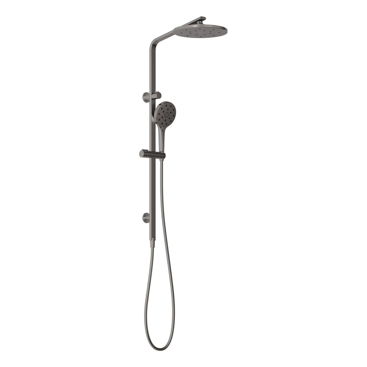 Oxley Twin Shower - Brushed Carbon
